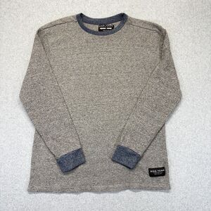 Zoo York Waffle Knit Long Sleeve Shirt Men’s L Gray Blue